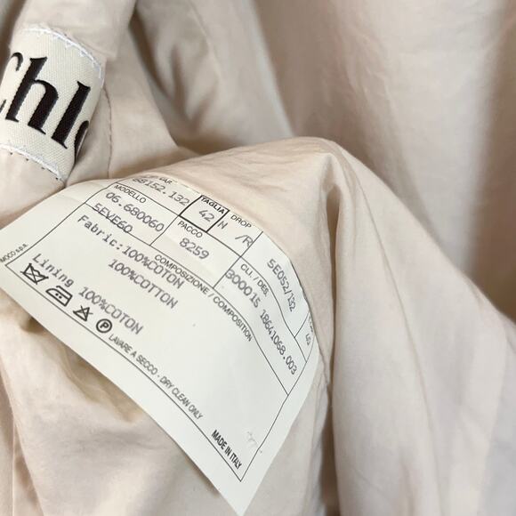 CHLOE Antilope Cotton One Button Blazer Jacket Off White Cream {YY11} - Picture 6 of 8